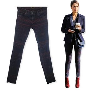 Genetic Denim The Shya Aztec Print Mid-Rise Skinny Jean, EUC, size 26